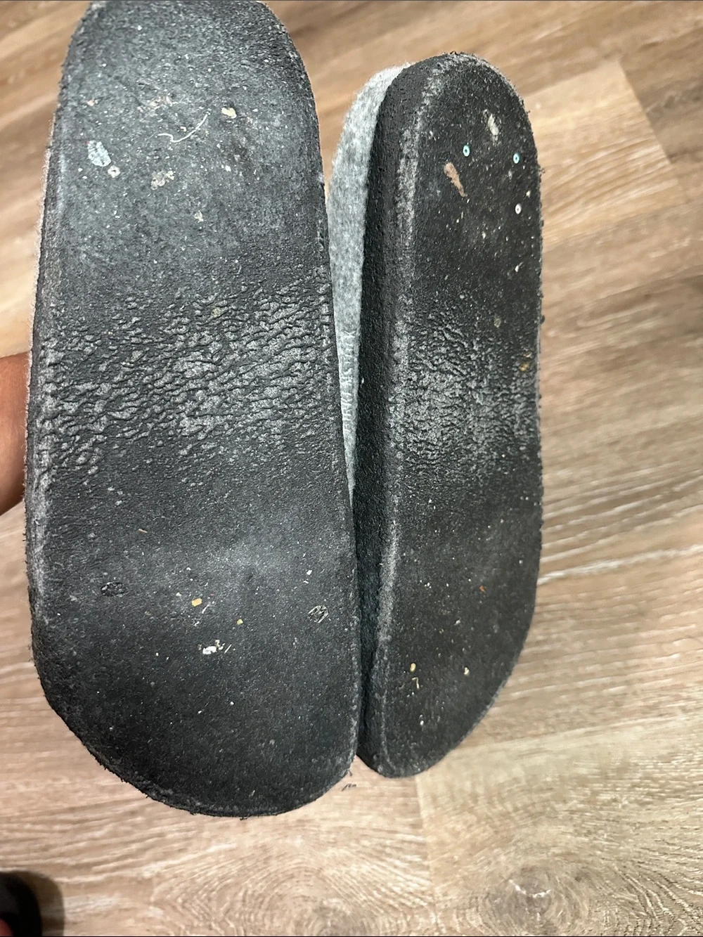 Birkenstock Cream and Light Gray Wool Felt Slip-On Clog W9 M7 - Picture 7 of 7